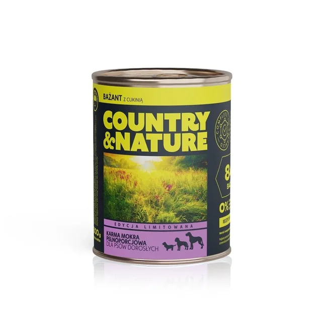 COUNTRY&amp;NATURE Bezobilné krmivo s bažantem a cuketou 800 g