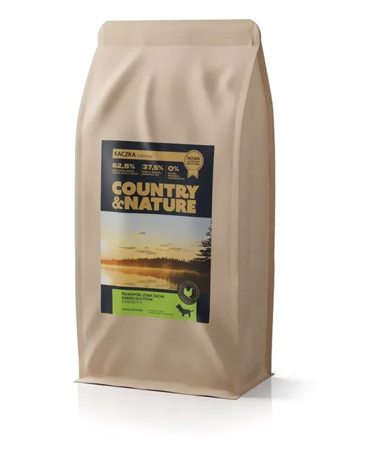 COUNTRY&amp;NATURE Duck with Turkey Recipe 9 kg hypoalergenní krmivo pro psy Kachna s krůtou