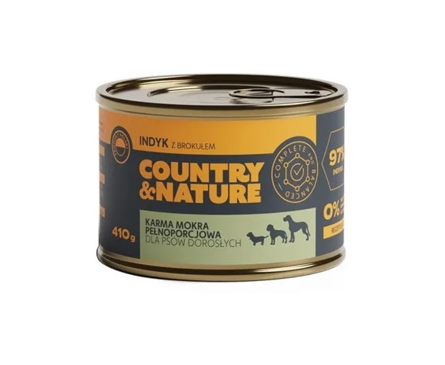 COUNTRY&amp;NATURE Krůtí s brokolicí 410g bezobilná konzerva pro psy