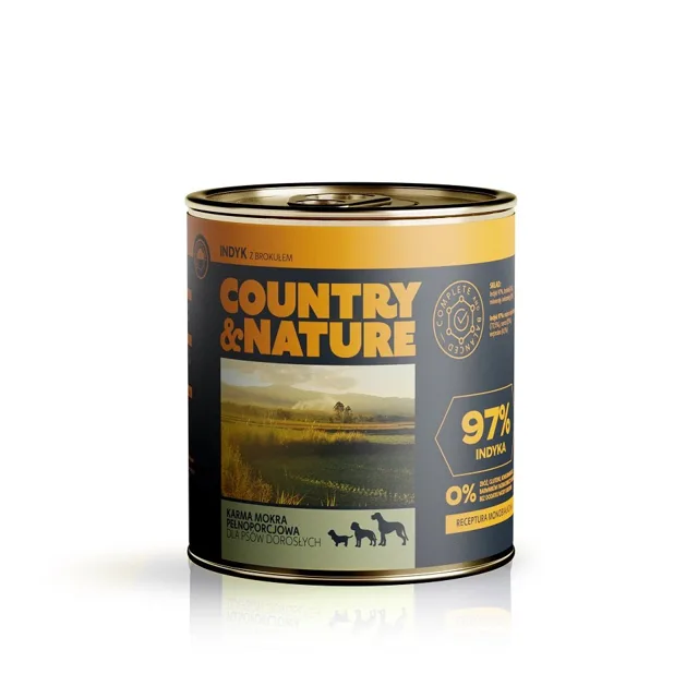 COUNTRY&amp;NATURE Krůtí s brokolicí 850g bezobilná konzerva pro psy