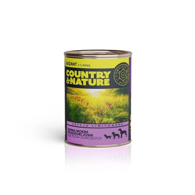 COUNTRY&amp;NATURE Mokré krmivo bez obilovin Bažant s cuketou 400 g