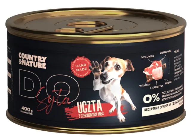 COUNTRY&amp;NATURE Mokré krmivo pro psy s červeným masem 400 g