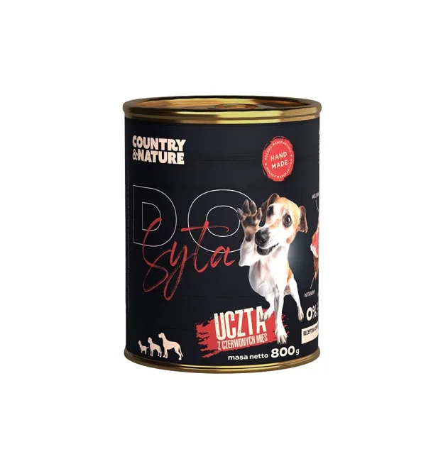 COUNTRY&amp;NATURE Mokré krmivo pro psy s červeným masem 800 g