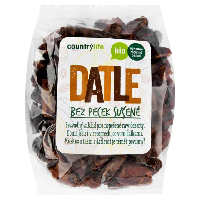 COUNTRY LIFE Datle sušené bez pecek BIO 500 g