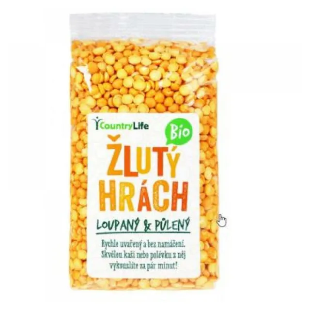 COUNTRY LIFE Hrách žlutý půlený BIO 500 g