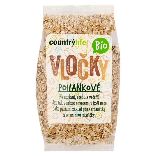 COUNTRY LIFE Vločky pohankové 250 g BIO