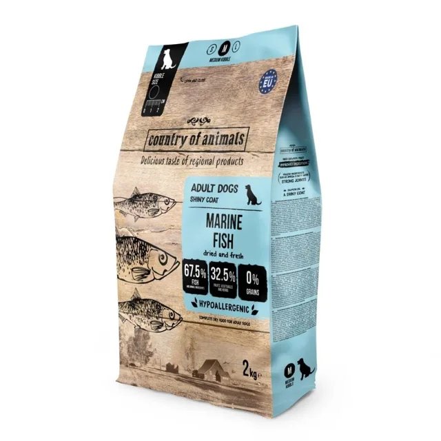 COUNTRY OF ANIMALS Dog Marine Fish M 2 kg mořské ryby, suché krmivo pro psy