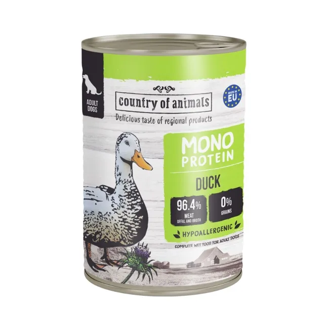 COUNTRY OF ANIMALS Dog Monoprotein Duck 400g kachna, konzerva pro psy
