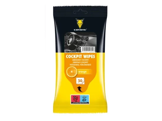 Coyote Cockpit Wipes čisticí ubrousky pomeranč 30 ks