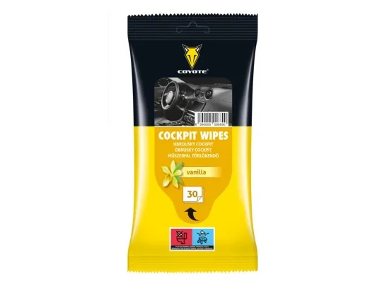 Coyote Cockpit Wipes čisticí ubrousky vanilka 30 ks
