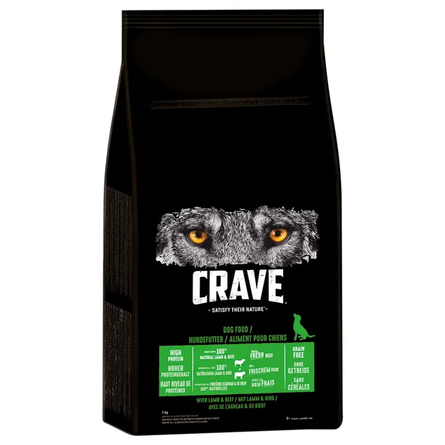 Crave Adult Dog s jehněčím & hovězím - 1 kg