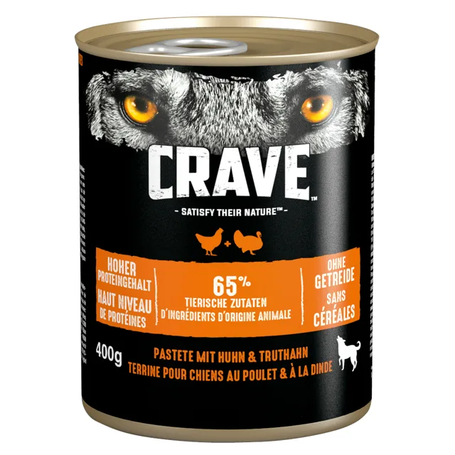 Crave Adult krmivo pro psy 6 x 400 g - mix (3 druhy)