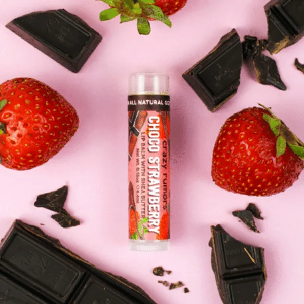 Crazy Rumors balzám na rty Choco Strawberry, 4,2 g