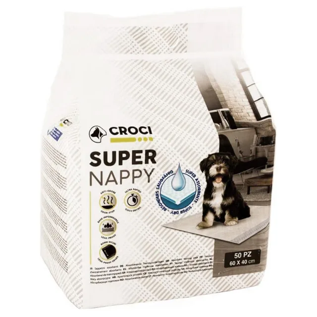 Croci Super Nappy podložky pro štěňata - Dvojité balení D 60 x Š 40 cm, 2 x 50 kusů