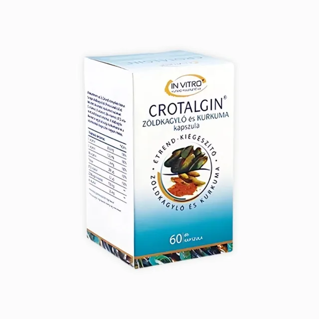 Crotalgin kapsle – přírodní podpora kloubů s extraktem ze slávky zelenoústé a kurkumy – 60 kapslí – InVitro