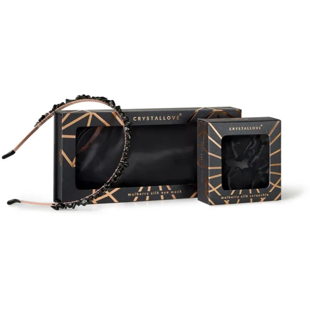 Crystallove Black Silk Set sada na vlasy