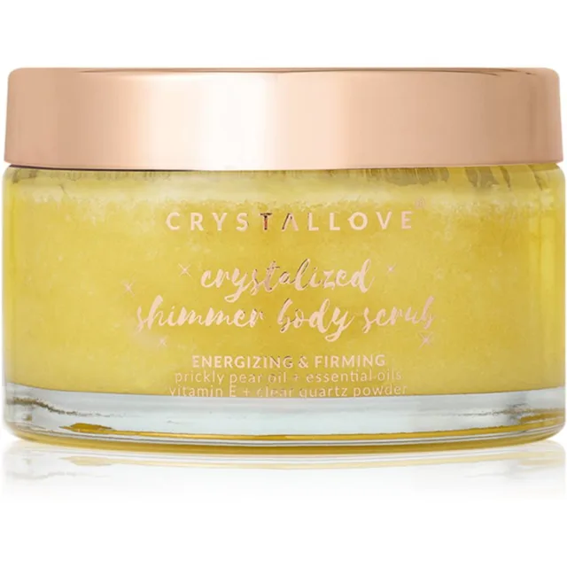 Crystallove Clear Quartz Shimmer Body Scrub tělový peeling 200 g