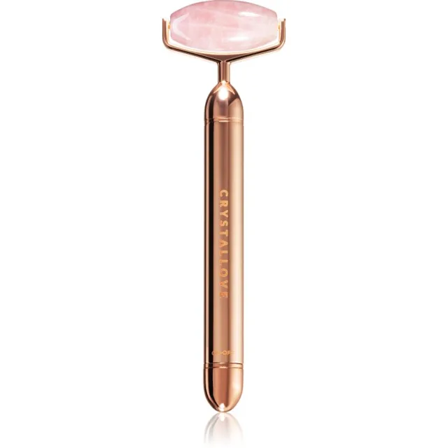 Crystallove Vibrating Roller Rose Quartz masážní pomůcka na obličej 1 ks
