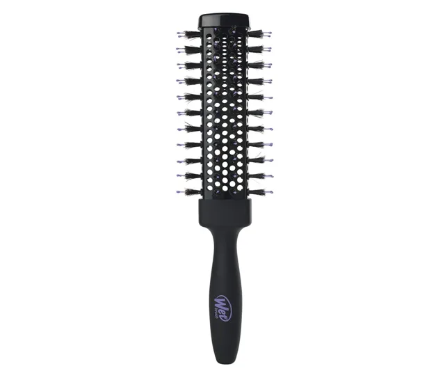 Čtverhranný foukací kartáč pro efekt plážových vln Wet Brush Beach Waves Round Brush - černý + dárek zdarma