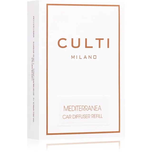Culti Milano Car Mediterranea vůně do auta – náhradní náplň 57x35 cm