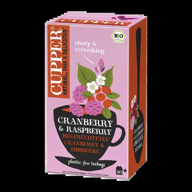 Cupper BIO bylinný čaj s klikvou a malinami 50 g