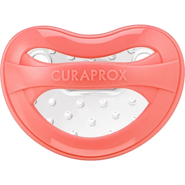 Curaprox Baby Velikost 0+ dudlík pro děti od narození Coral 1 ks