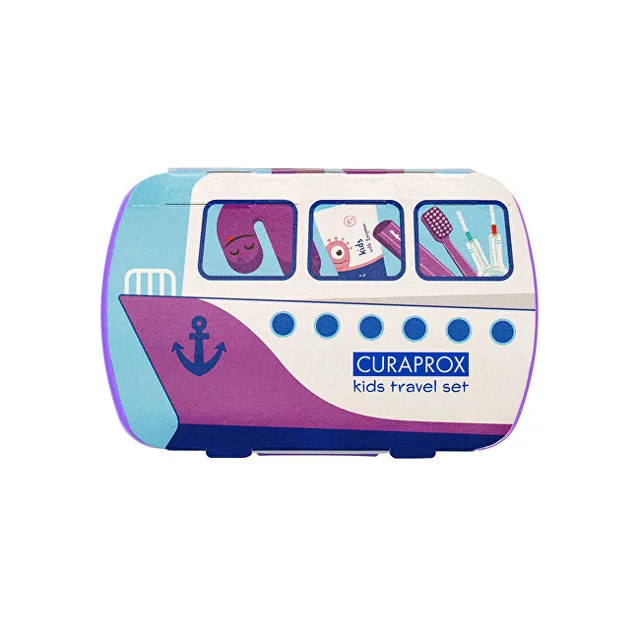 Curaprox Cestovní sada Travel Set Kids fialový
