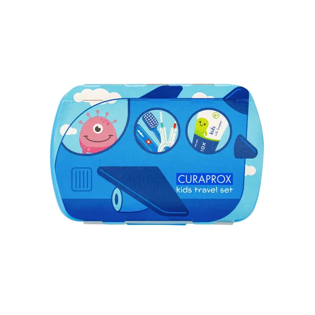 Curaprox Cestovní sada Travel Set Kids modrý
