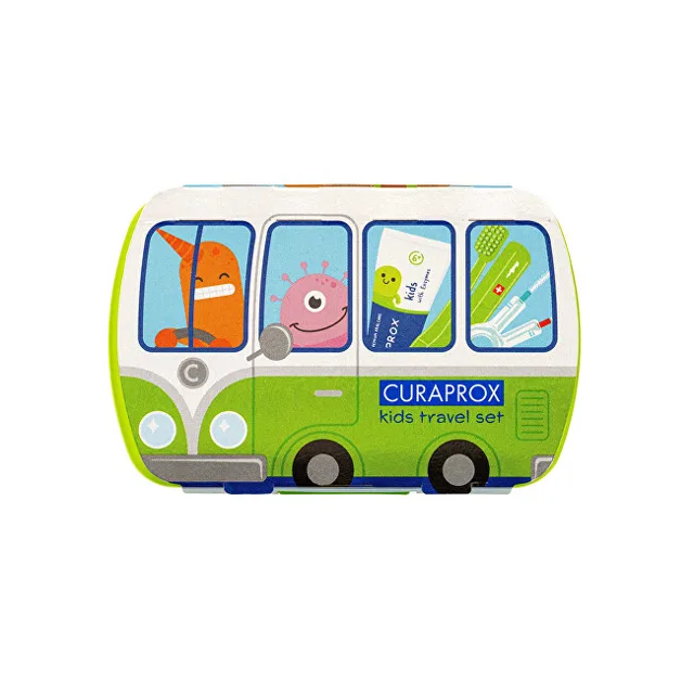 Curaprox Cestovní sada Travel Set Kids zelený