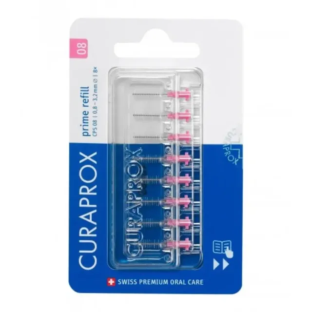 Curaprox CPS 08 Prime Refill mezizubní kartáčky bez držáku 8 ks