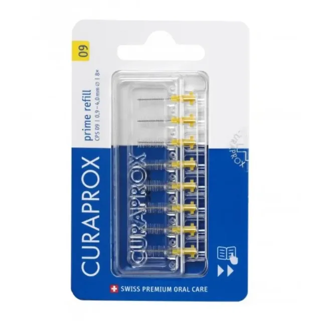 Curaprox CPS 09 Prime Refill mezizubní kartáčky bez držáku 8 ks