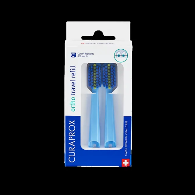 CURAPROX CS 5460 Travel set Ortho Náhradní hlavice Modrý 2 kusy