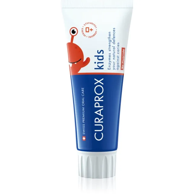 Curaprox Kids zubní pasta pro děti bez fluoridu Strawberry 60 ml