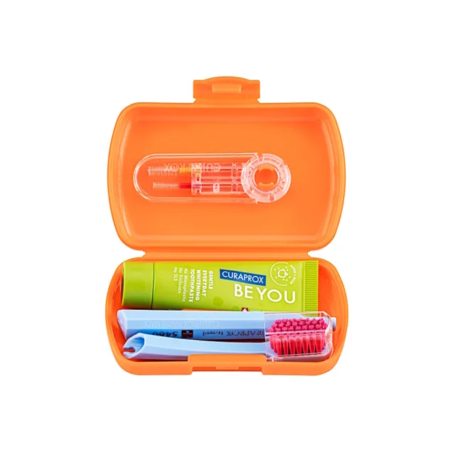 CURAPROX Travel set oranžový