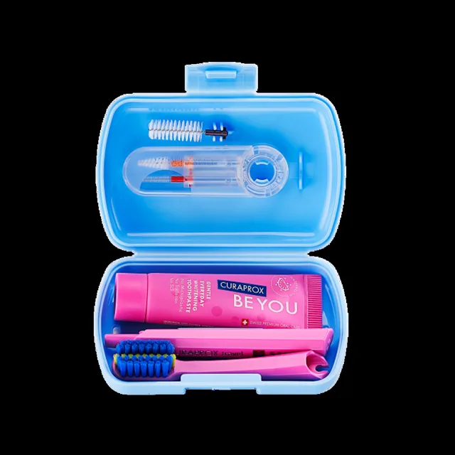 CURAPROX Travel set ORTHO modrý 1 kus