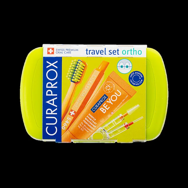 CURAPROX Travel set ORTHO zelený 1 kus