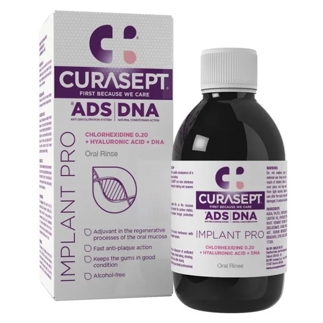 CURASEPT Ads dna implant pro ústní voda 0,20% CHX 200 ml, poškozený obal