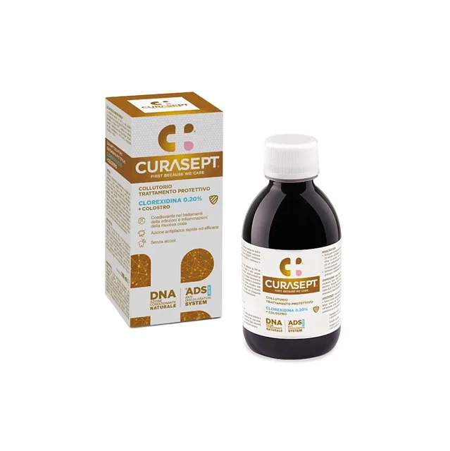 CURASEPT Ads Dna Protective Pro ústní voda 0,2% CHX s kolostrem 200 ml