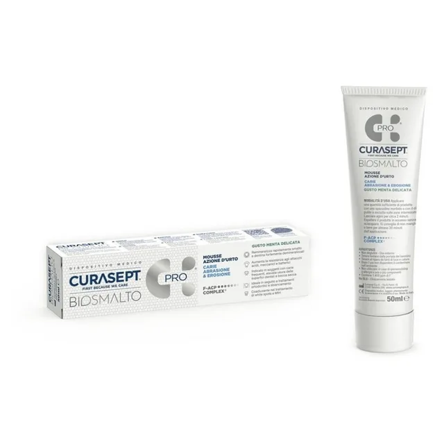 CURASEPT Biosmalto mousse abraze & eroze jemná máta 50 ml