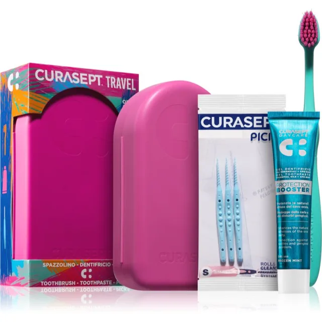 Curasept Travel Set cestovní set na zuby, jazyk a dásně