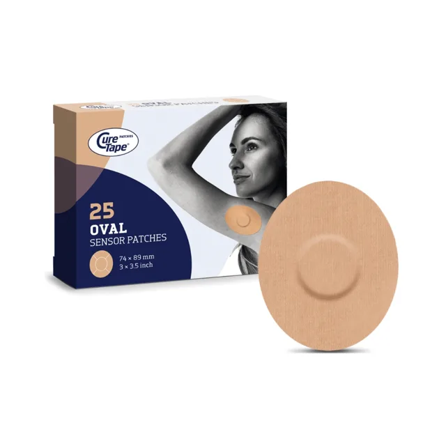 CureTape Sensor Patches náplasti na senzor 25 ks Classic béžová
