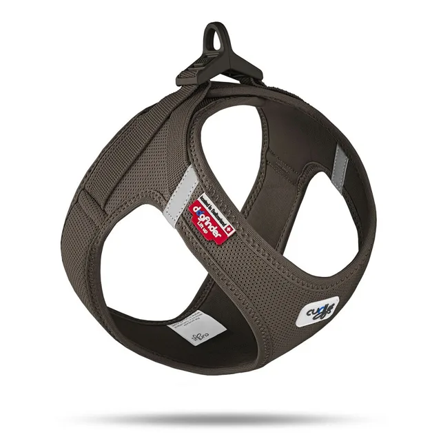 Curli Postroj pro psy se sponou Air-Mesh Brown, M, 6-9 kg