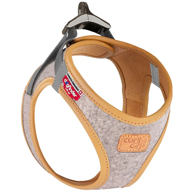 Curli Vest postroj Alpine Clasp, světle šedá - velikost XS: obvod hrudníku 33,9 - 38,2 cm