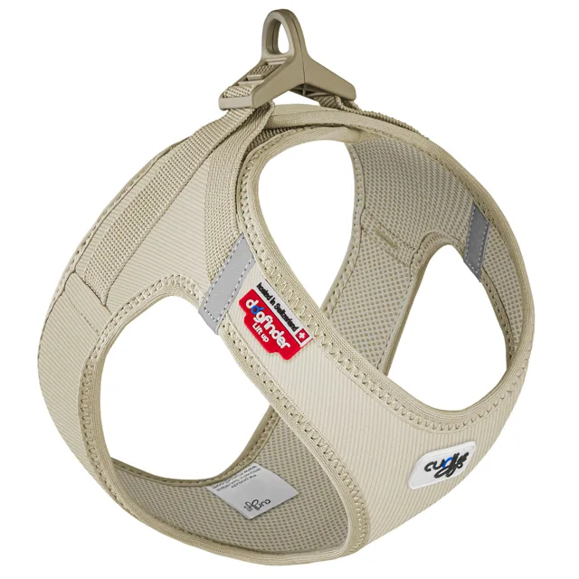 Curli Vest postroj Clasp Cord, světle hnědá - velikost M: obvod hrudníku 43,4 - 49 cm