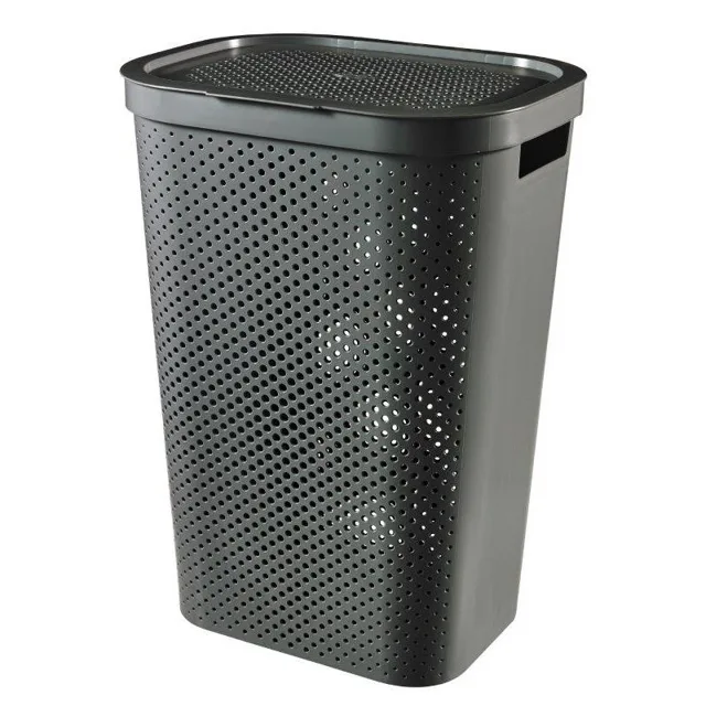 Curver Koš na prádlo Infinity Dots 60L grafitový
