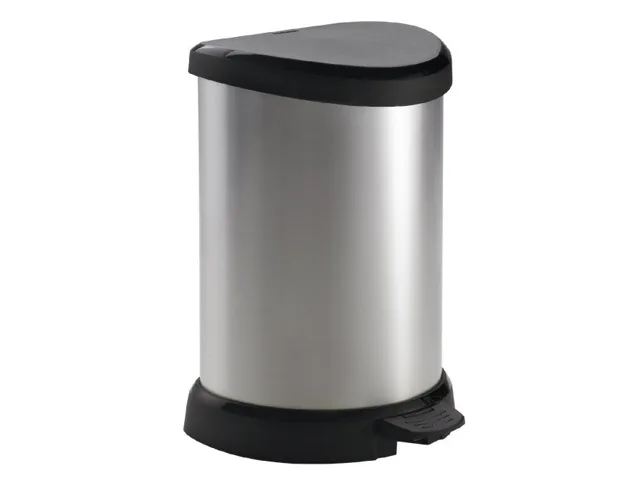 CURVER odpadkový koš, DECO BIN, stříbrný, 15l