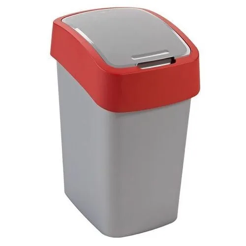 CURVER Odpadkový koš FLIP BIN 25 l stříbrný/červený