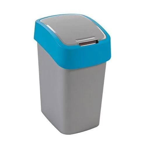 CURVER Odpadkový koš FLIP BIN 9l stříbrný/modrý