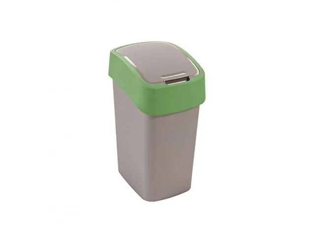 CURVER Odpadkový koš FLIP BIN 9l stříbrný/zelený