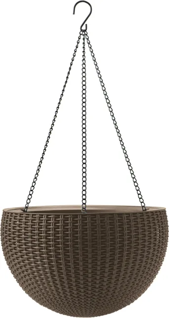 CURVER Rattan Style Kulatý závěsný květináč